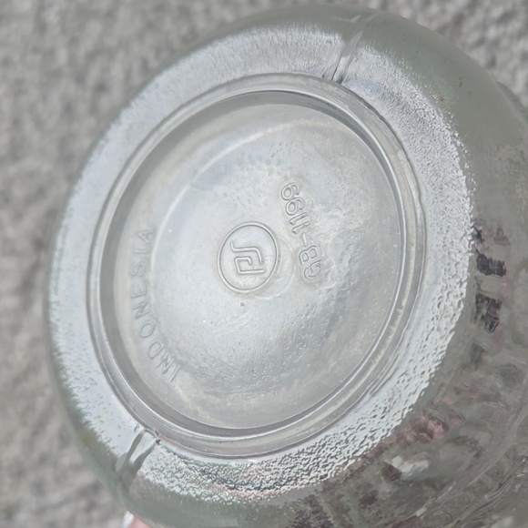 Livia Pasari Crystal Coffee Beverage Mug Clear Embossed Roses - Picture 4 of 5